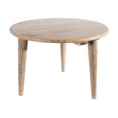 Whitewashed Round End Table (qty of 1 in stock)