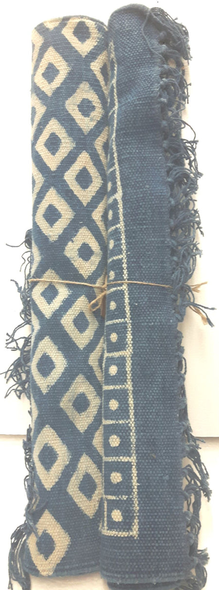 Rug Indigo cotton assorted pattern 24" x 36" (qty of 12 in stock)