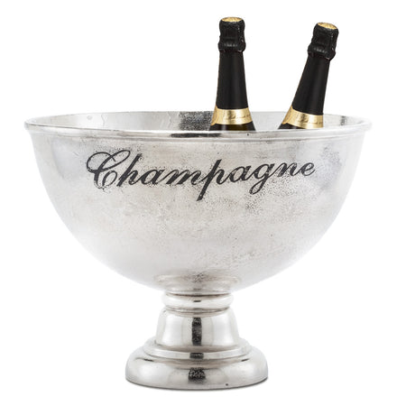 Large Champagne Bowl Aluminum Nickel Plated