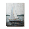 Blue Sailboat Art On Painted Wood (1 in stock)