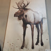 Art - Hand Painted Canvas "Moose Northern Journey (qty of 1 in stock)