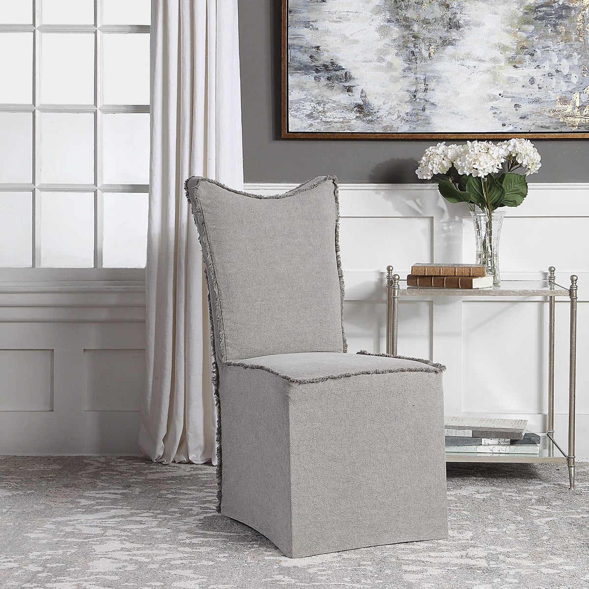 Narissa Armless Slipcover Dining Chair  2 in stock