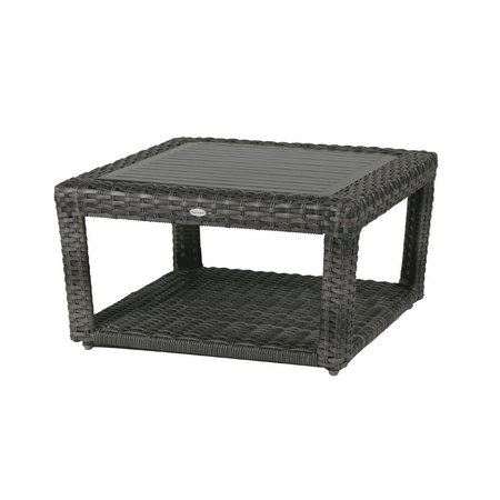 Portfino/St Martin Square Coffee Table with Clear Glass Fossil Grey (qty of 11 left)