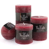 Cranberry Rustic Pillar Candles 3" x 4" (3 in stock)