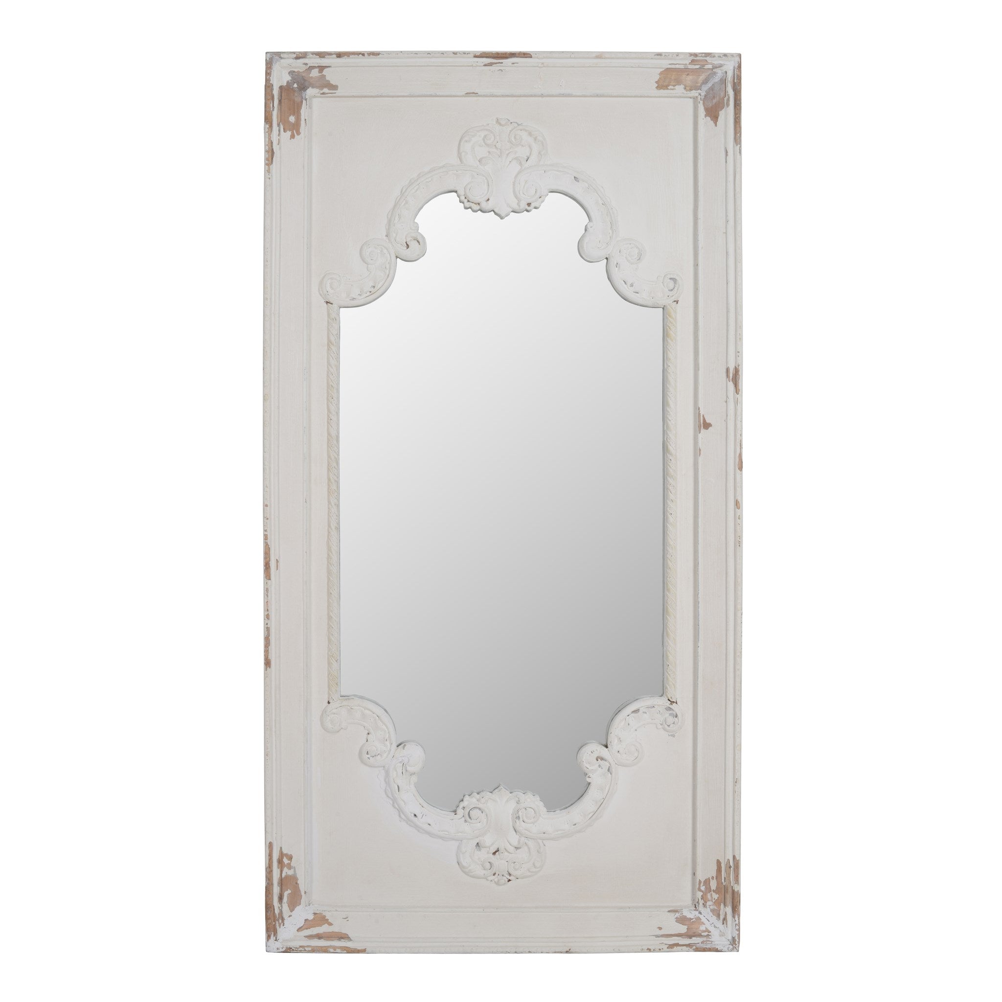 Alcott White Distressed Tall Mirror (1 in stock)