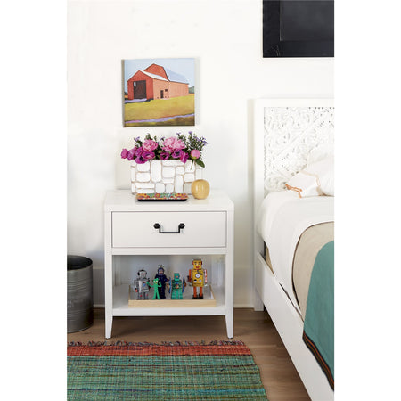 Anson White Nightstand - Nightstand (1 in stock) retired collection