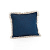 Azur Woven Fringed Navy Cushion 20"  (1 in stock)