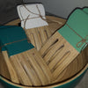 Teal Bamboo Salad Servers (4 in stock)