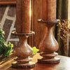 Wood and Bark Medium Pillar Candleholder (1 in stock)