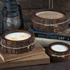 Round Tree Bark Candle Pots Small 1 wick Grapefruit Pine (2 in stock)