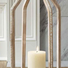 Wood Beaded Lantern Tall (qty of 1 in stock)