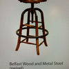 Belfast Vintage Oak Swivel Adjustable Stool