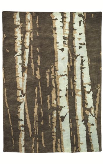 Birch Forest Hand Knotted Wool Rug Blues/Browns 8' x11' (2 left in stock)