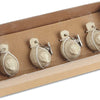 Iron White Bird Table Weights set of 4 (4 sets in stock)