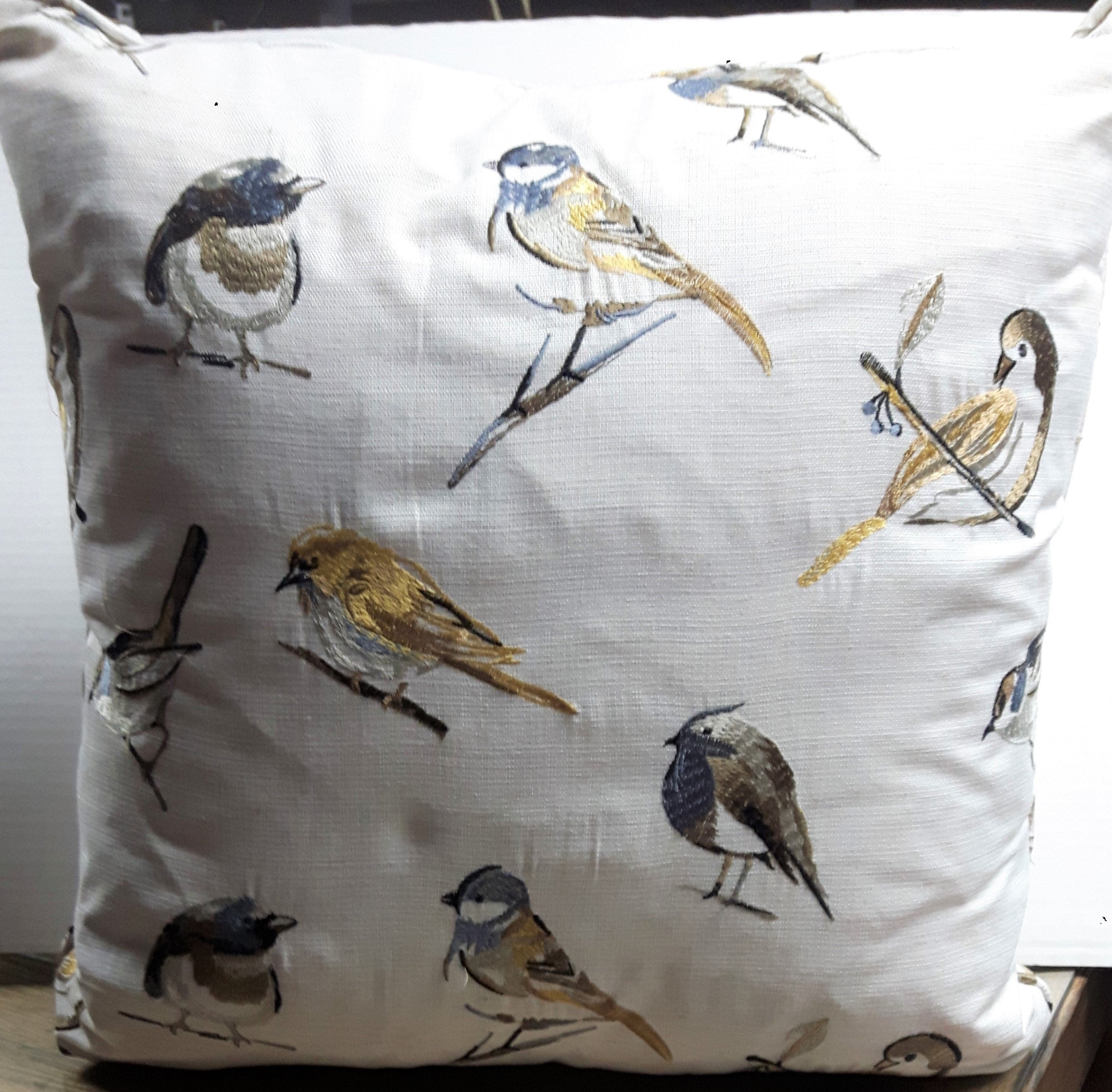 Birdview Embroidered Cushion 22"
