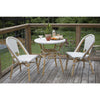 Bistro set of 3 resin and rattan (1 set in stock)