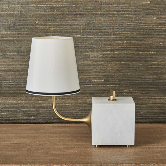 Blockhead Gooseneck Mini Satin Brass Lamp (1 in stock)