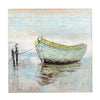 Boat Tied to Dock Pastel - Hand Painted On Wood (1 in stock)