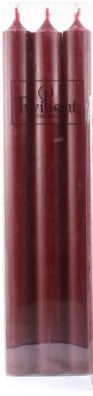 Bordeaux Twilight Boxed set of 6 10" unscented taper candles (4 in stock)