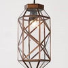 Lit Brass and Glass Pendant Light (3 in stock)