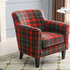 Braxton Chair Red and Grey Edinburgh Plaid