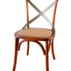 Cross Back Brown Dining Chair