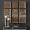 Art- Bryndle Reclaimed 9" Wood Squares   (9 in stock)