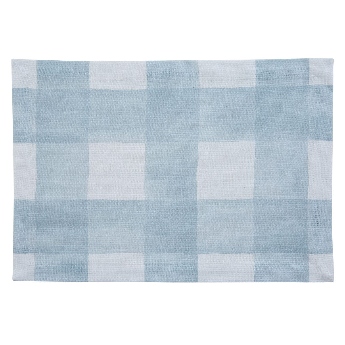 Bufallo Check Blue Mist Watercolor Placemats set of 4 (3 sets in stock)