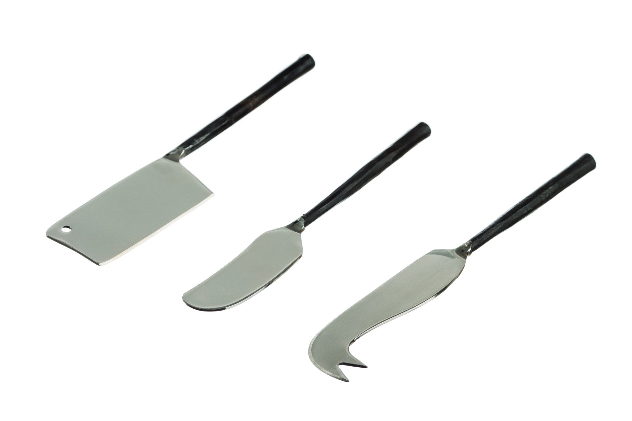 Burnished Steel Cheese Knives set of 3 (qty of 2 in stock)
