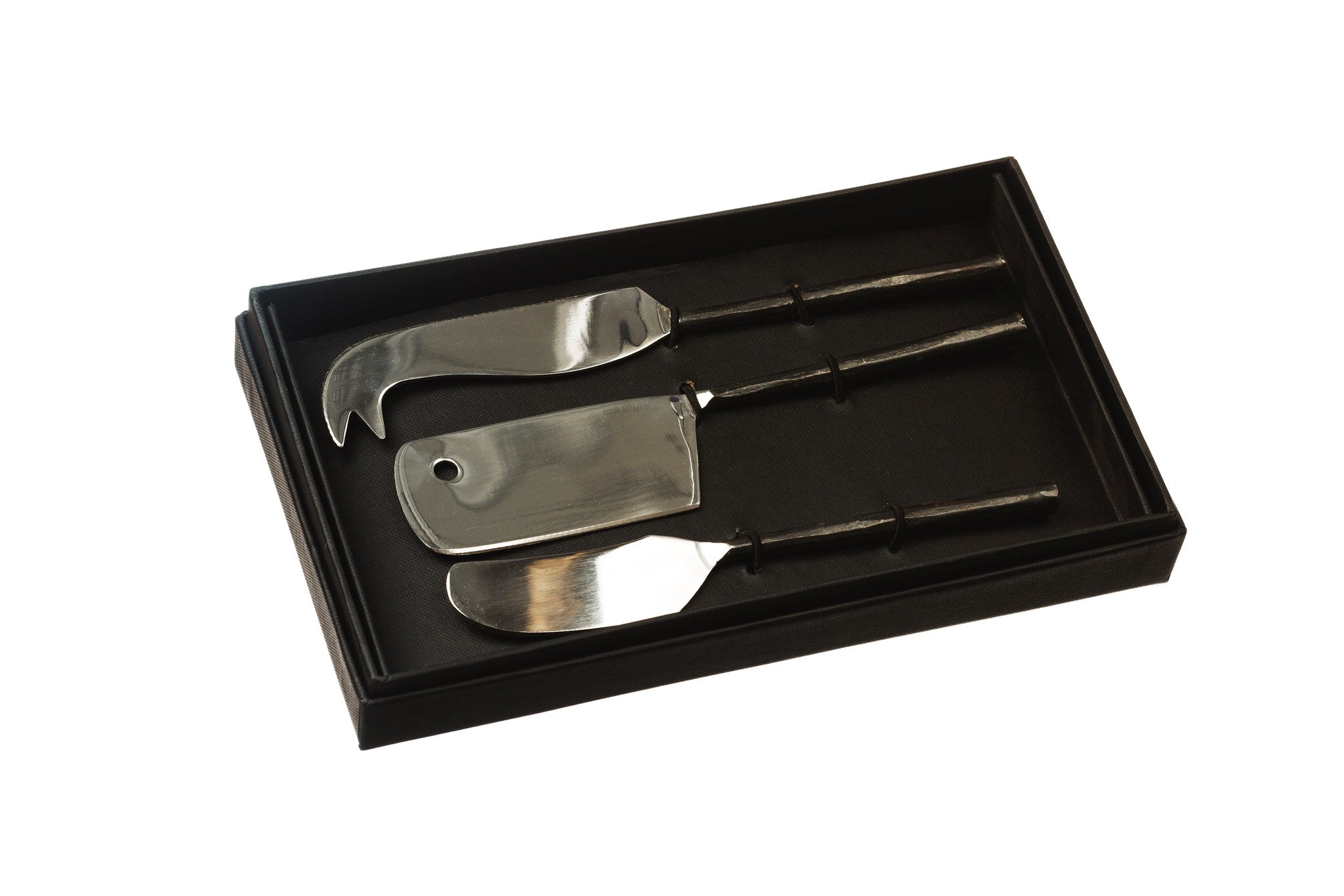 Burnished Steel Cheese Knives set of 3 (qty of 2 in stock)