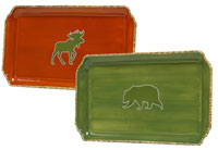 Hand Painted Ceramic Cabin Collection Moose Platter (4 in stock)