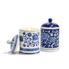 Canton Blue Ceramic Jar Candle Boxed, linen scented soy wax (4 in stock)