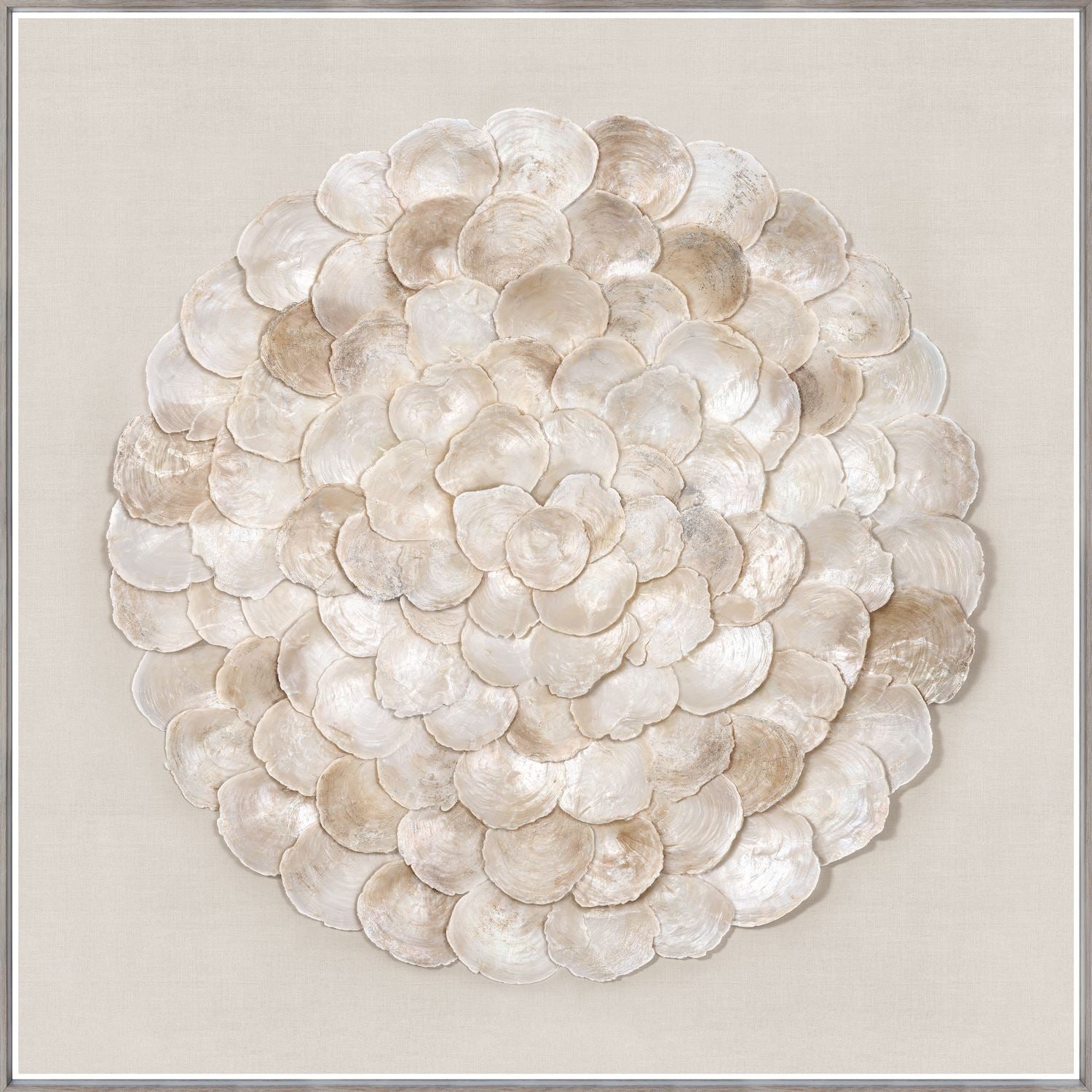 Art - Capiz Medallion Framed with Glass (1 in stock)