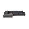 Charcoal Linen Right Hand Sectional Sofa