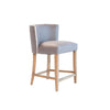 Charlie Counter Stool Grey Faux Leather/Suede Shearling Welt (8 in stock)
