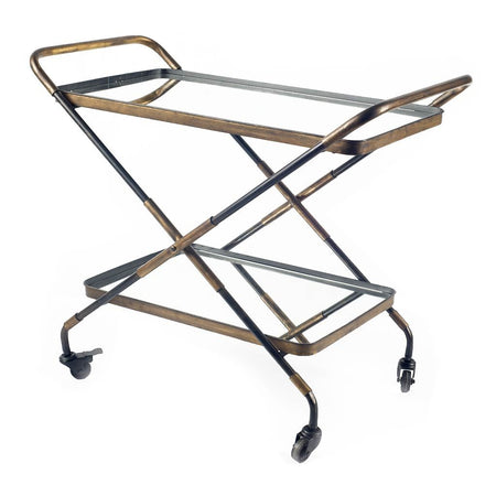 Charlize Two Tier Mirrored Bar Cart
