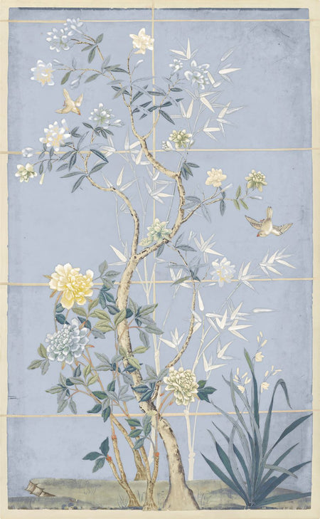 Art -  Chinoiserie Scenic 1 Blue Hue Gallery Wrapped Canvas