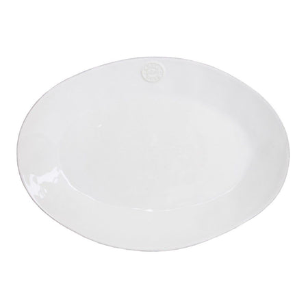 Costa Nova White Fine Stoneware from Portugal Oval Platter