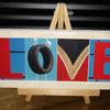 Cottage Alphabet Love Word Sign with Holder and Easel (3 in stock)