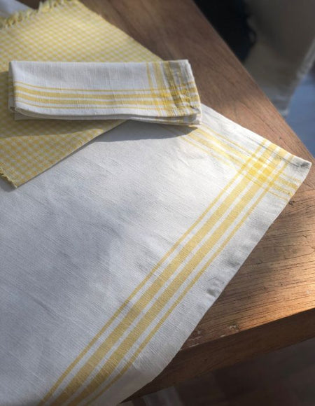 Crete Yellow Napkins set of 4 (1 set in stock)