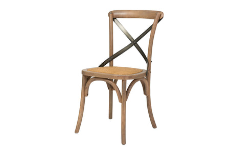 Cross Back Natural Dining Chair (2 in stock)