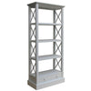 Cross Bar Bookshelf in Grey  (1 in stock)