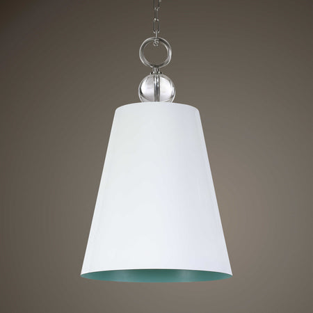 Delray White 1 Light Pendant (1 left in stock)
