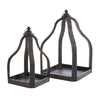 Black Wood Beaded Lantern Small (qty of 2 in stock)