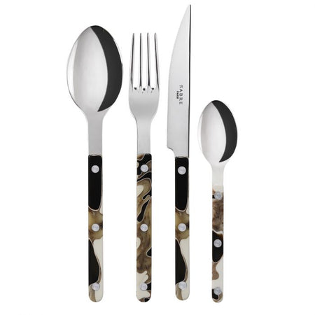 Sabre from Paris Bistrot Flatware 5 pc place setting Dune Black