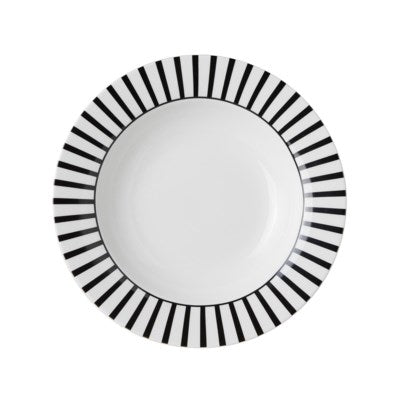 Dutch Rose Black Stripe Porcelain Rimmed Bowls (12 in stock)
