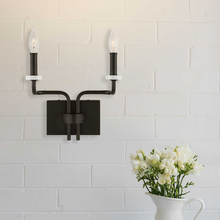 Ebony Elegance 2 light Wall Sconce (1 in stock)