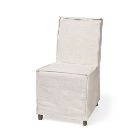 Elbert Slipcovered Cream Dining Side Chair