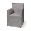 Elbert Slipcovered Grey Dining Armchair (qty of 2 in stock)