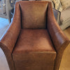 Eliza Marrone Leather Swivel Chair